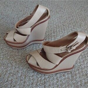 LAMB Angela Nude wedges size 8M